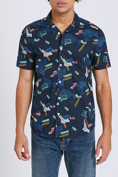 Chemise manches courtes imprimée regular