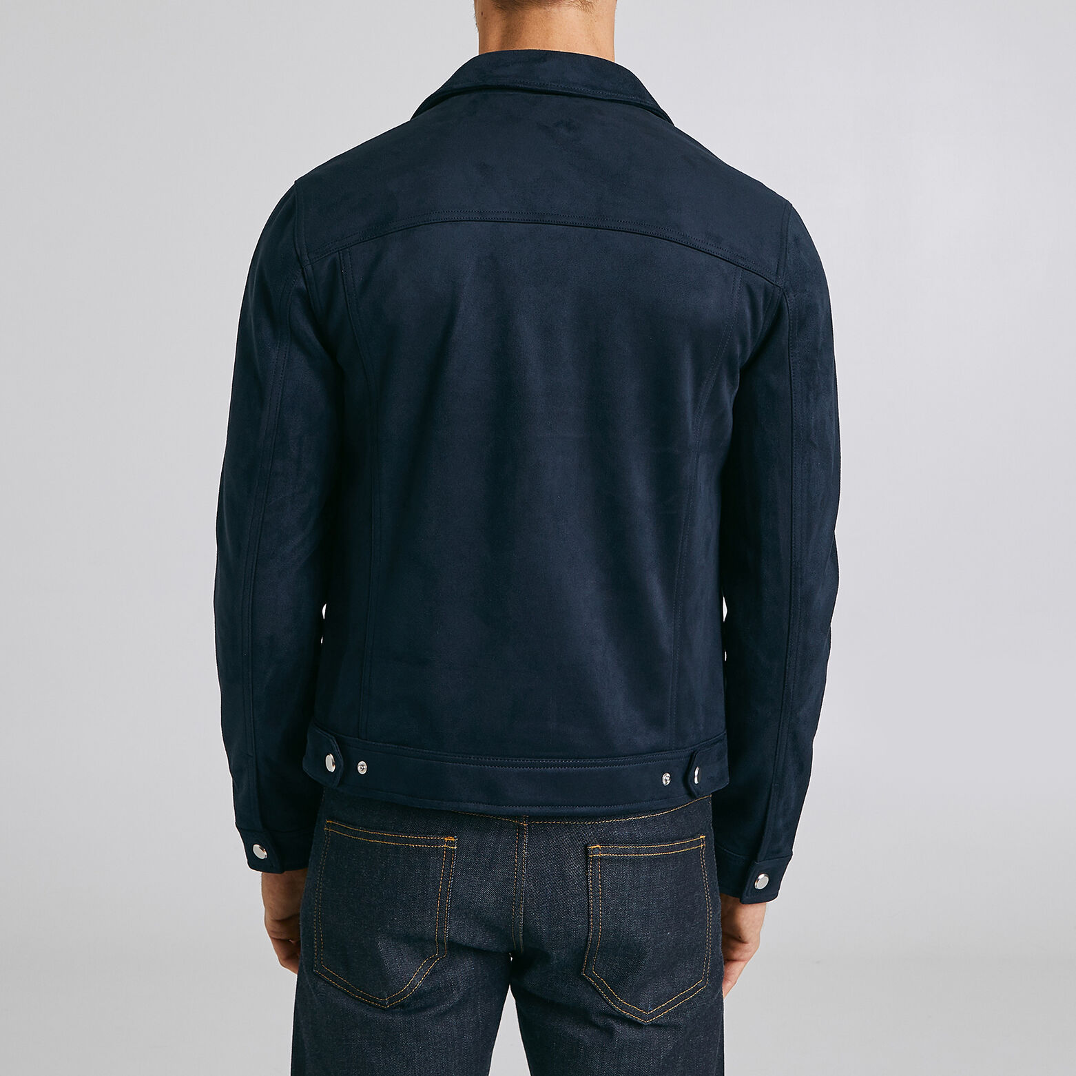 Blouson en suédine uni