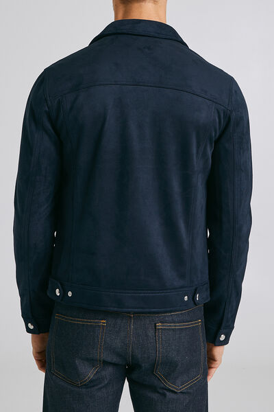 Blouson en suédine uni