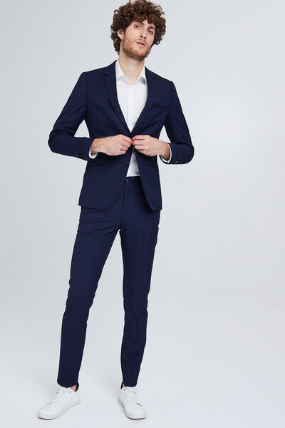 Ensemble de costume Slim Bleu Marine Fantaisie