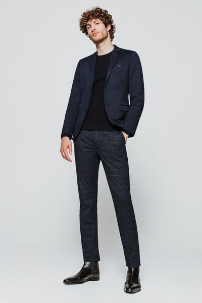 Veste blazer slim maille piquée