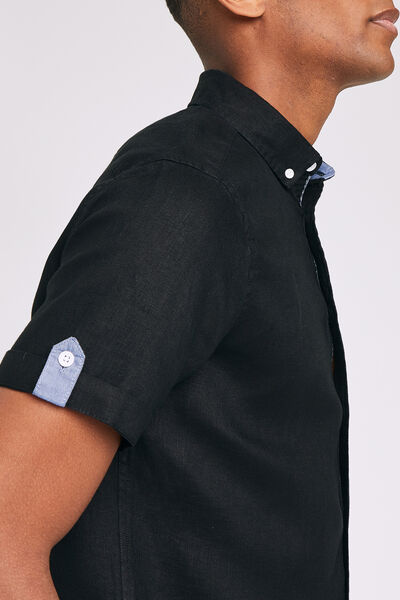 Chemise manches courtes regular lin