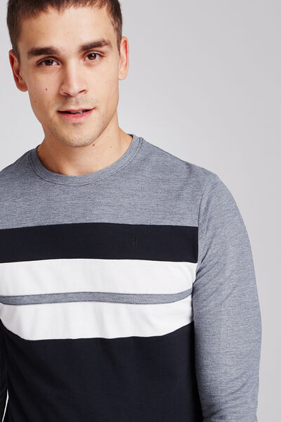 Tee-shirt colorblock avec jeux de découpes