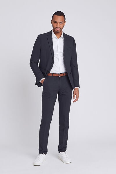 Chemise slim en satin boutonnage caché