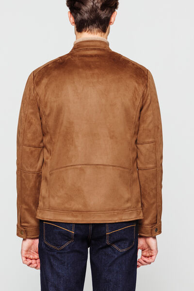 Blouson zippé suédine