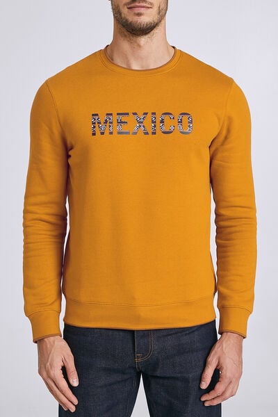 Sweat col rond message imprimé aztec