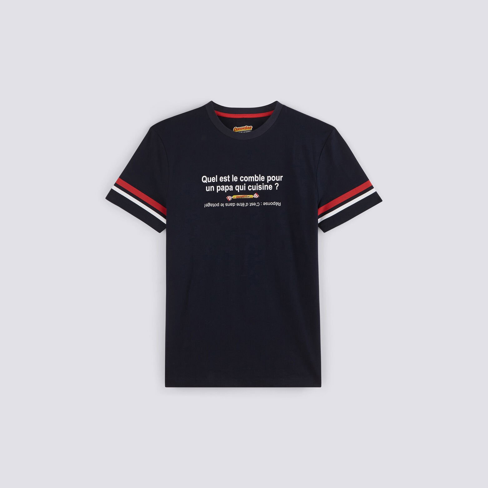Tee shirt col rond CARAMBAR PAPA QUI CUISINE