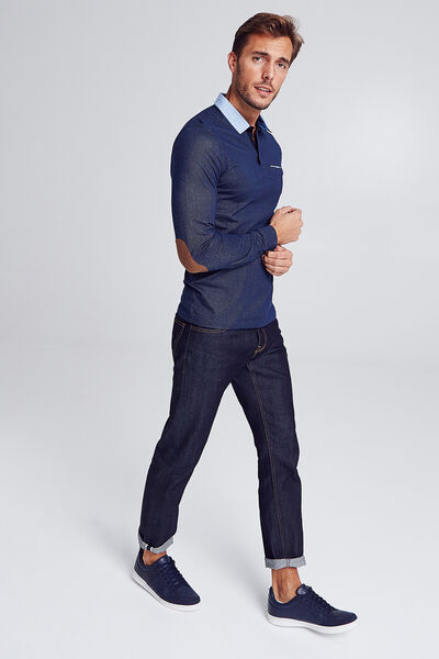 Polo manche longue col chemise