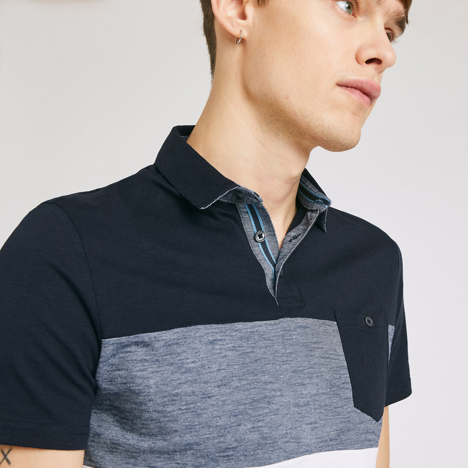 Polo manche courte colorblock