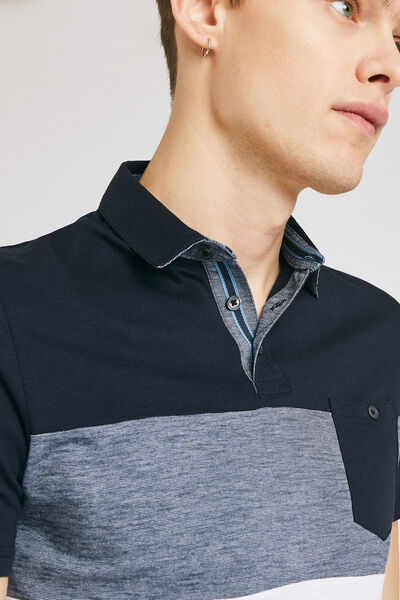 Polo manche courte colorblock