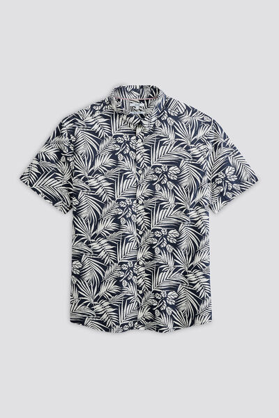 Chemisette en coton imprimé fleuri