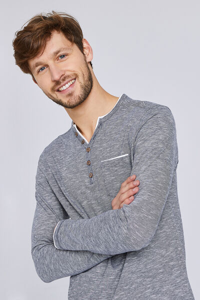 Tee-shirt col tunisien
