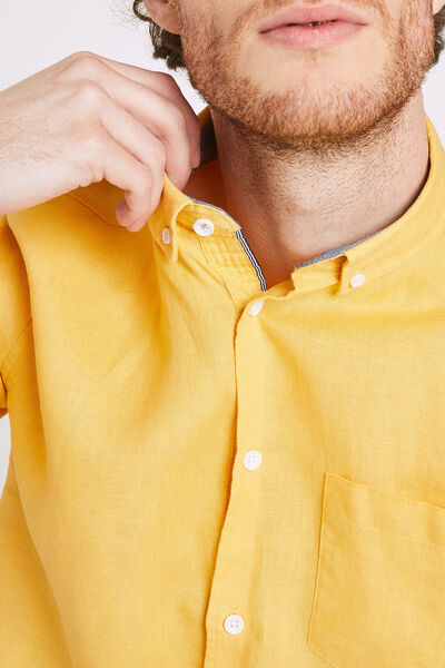Chemise manches courtes regular lin