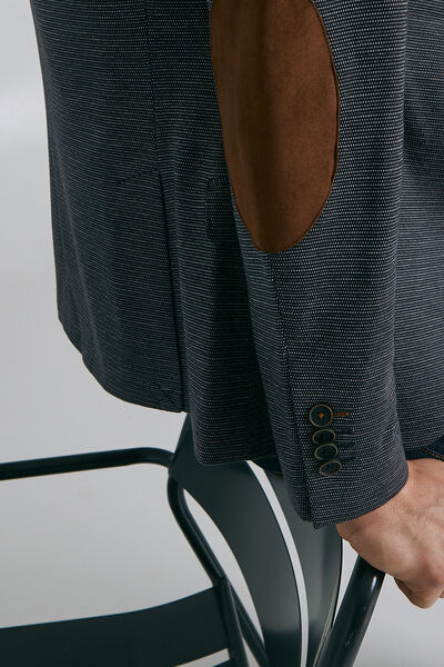 Veste slim maille coudières