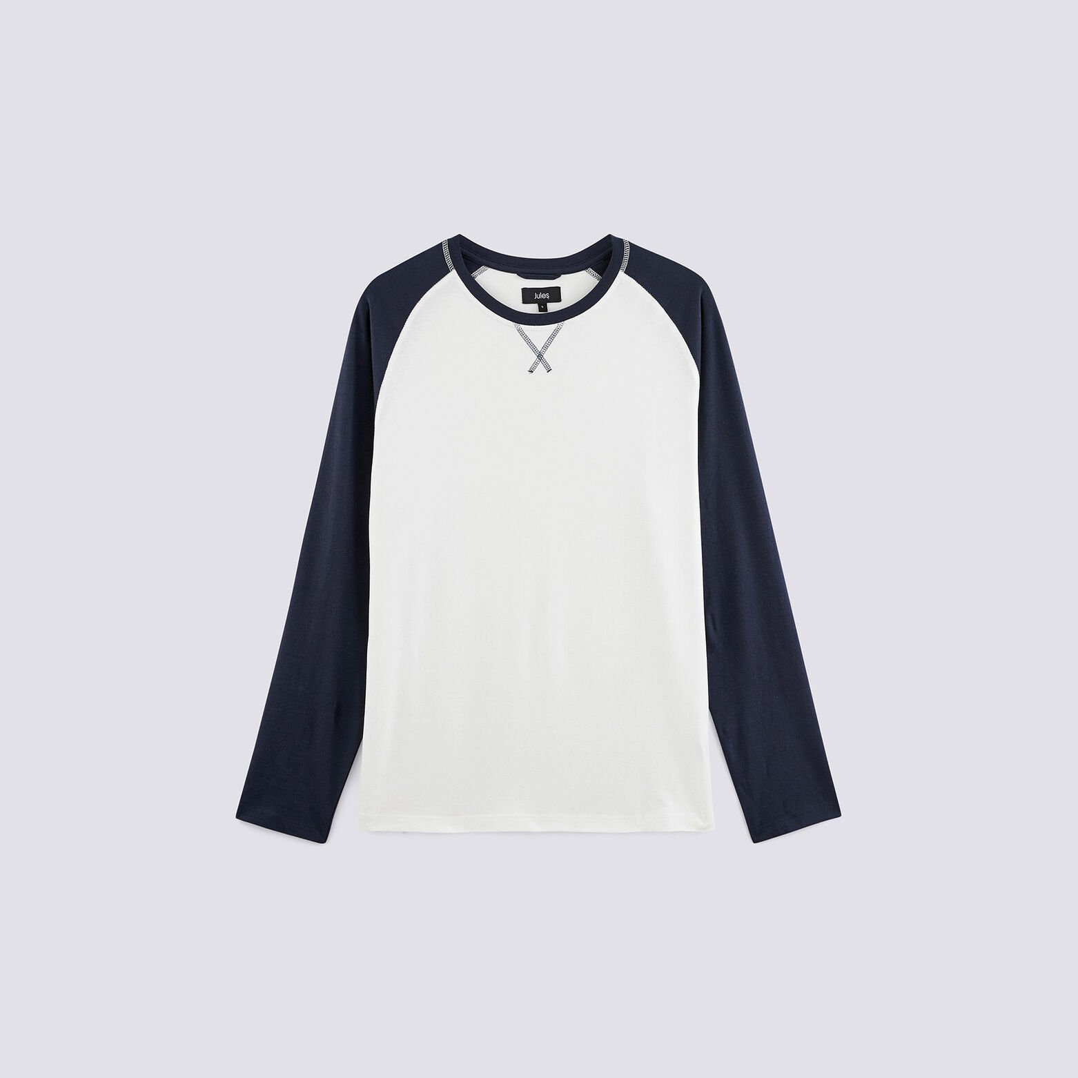 Tee shirt pyjama col rond bicolore