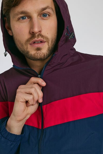 Blouson à capuche colorblock