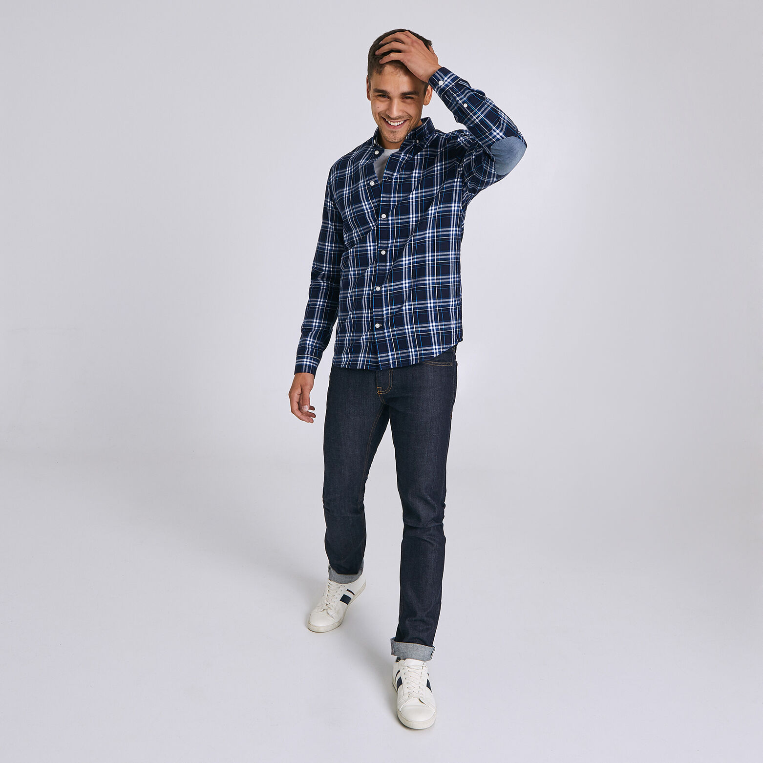 Chemise regular à carreaux