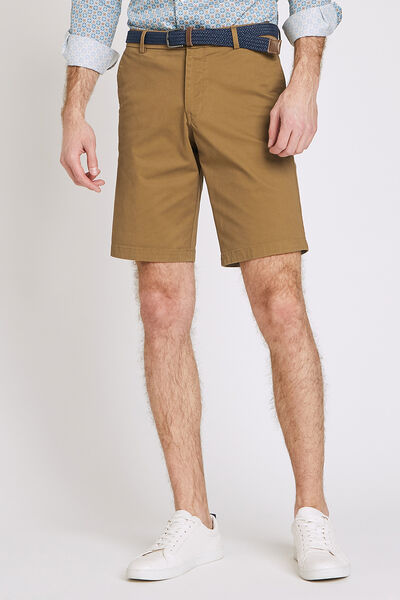 Bermuda chino uni avec ceinture