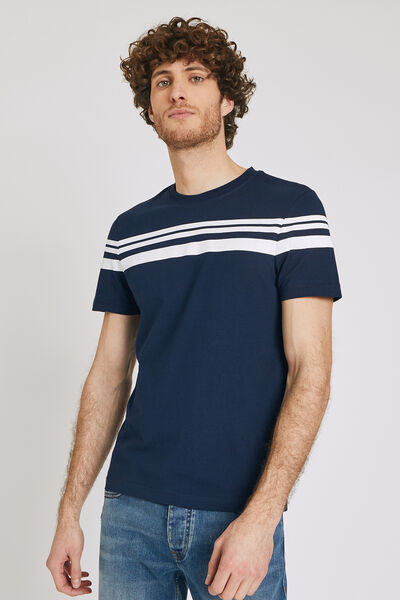T-shirt rayures contrastées
