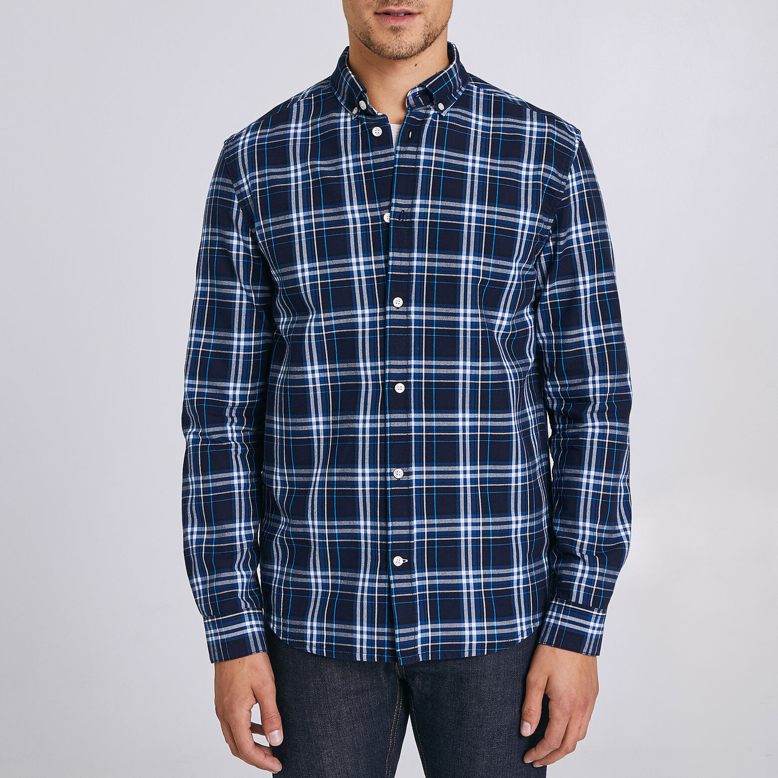 Chemise regular à carreaux