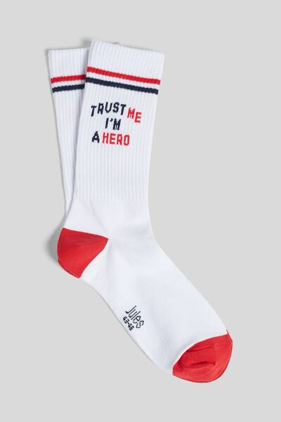 Chaussettes unitaires homme côtelées héros