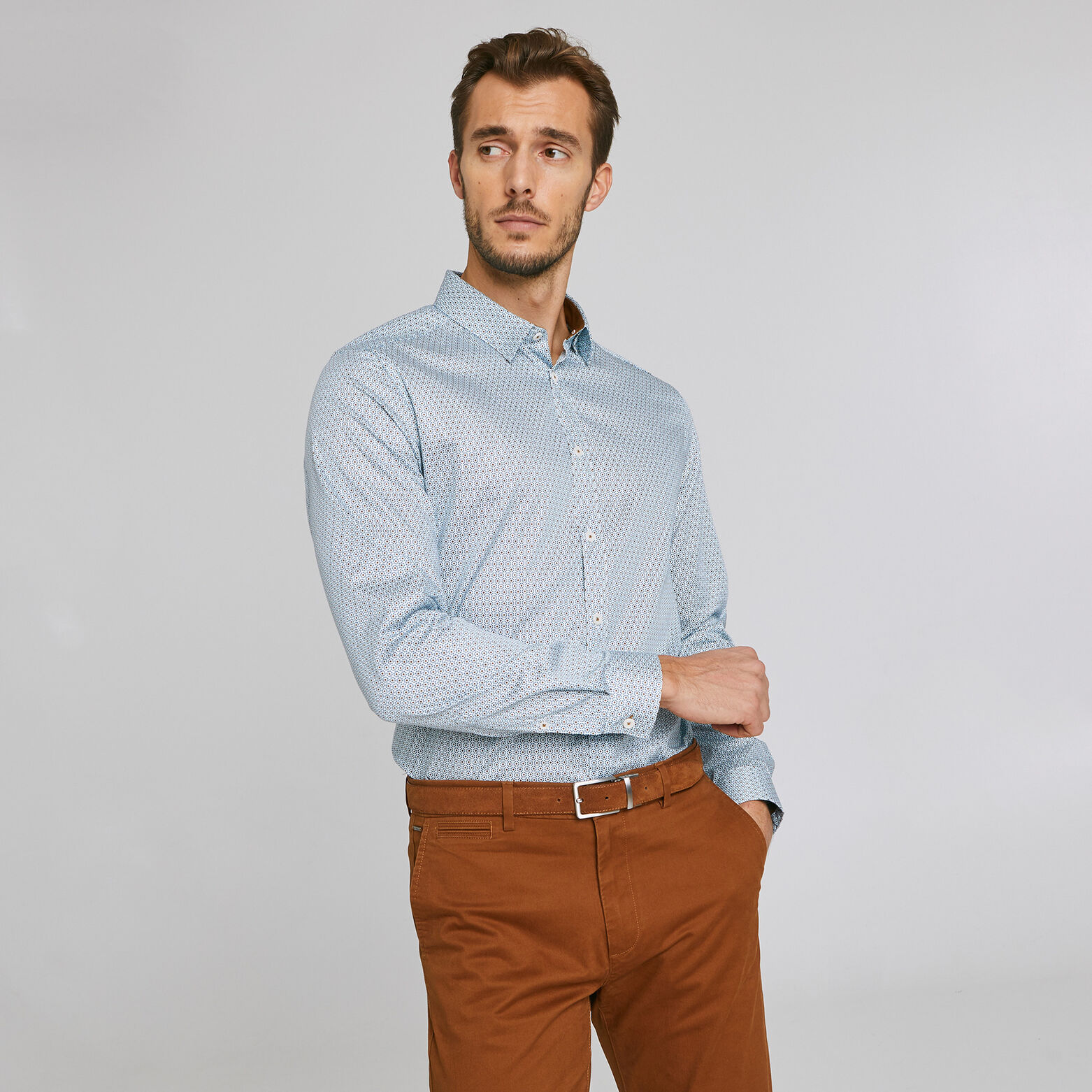 Chemise imprimée coupe ajustée