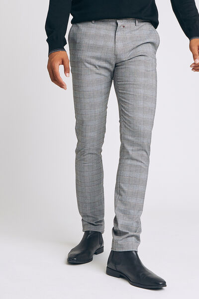 TNR Chino slim à carreaux