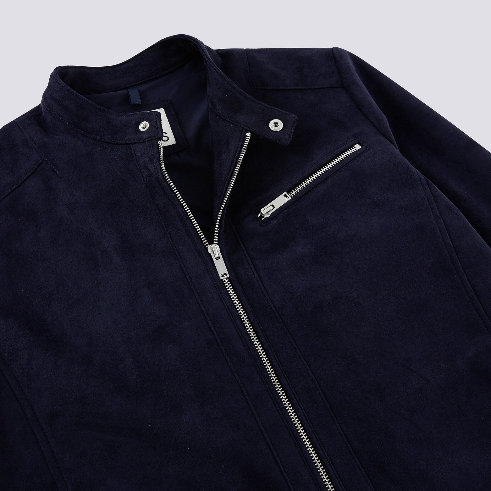 Blouson zippé suédine