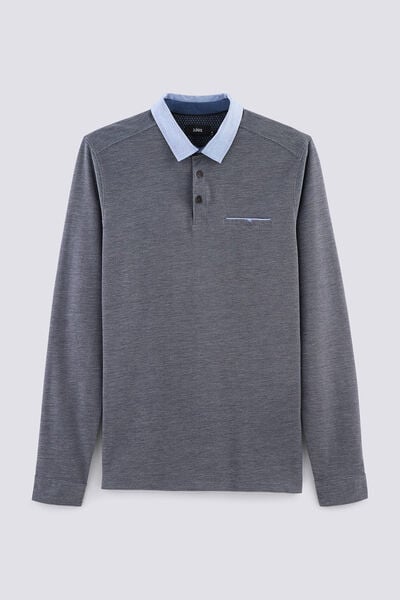 Polo manche longue col chemise