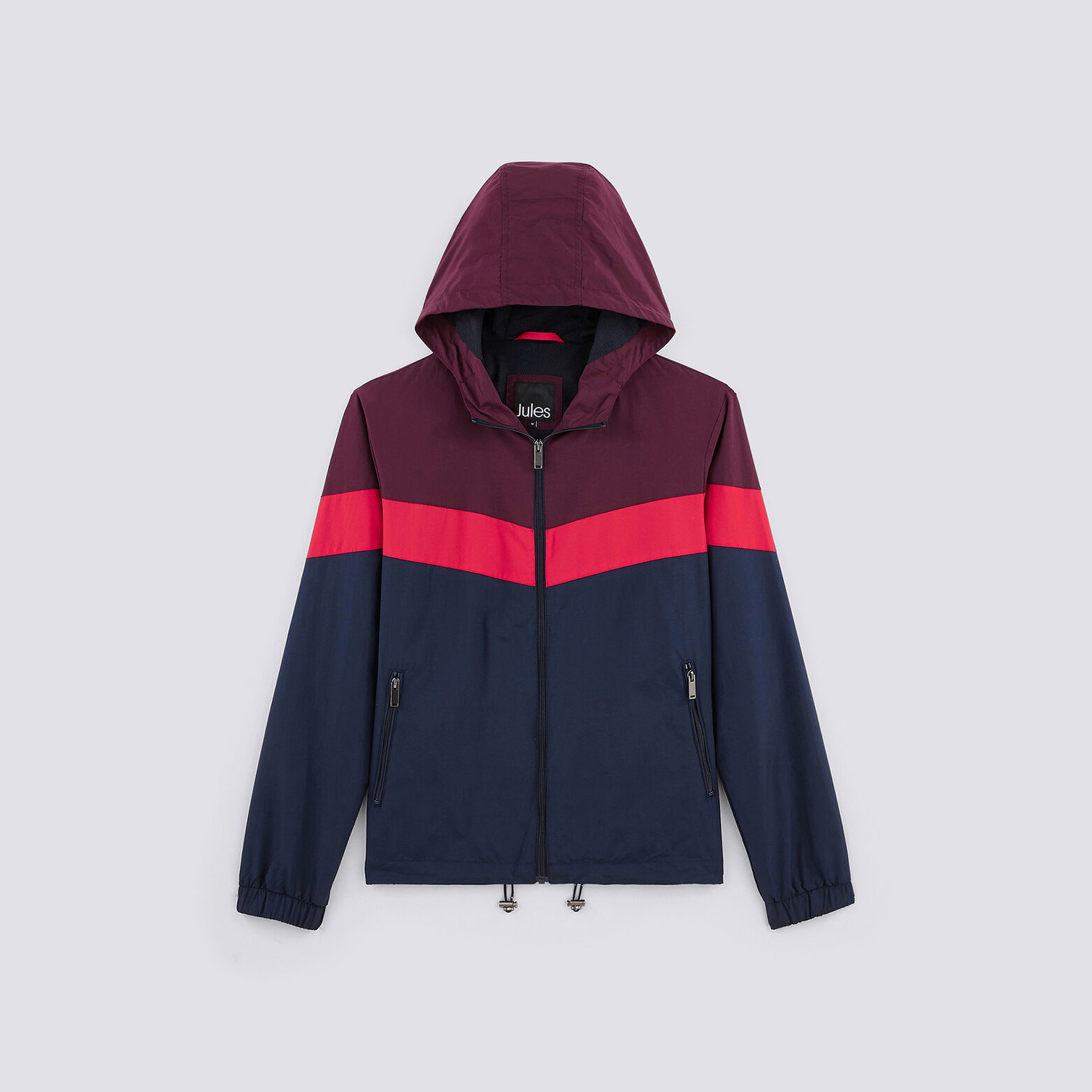 Blouson à capuche colorblock