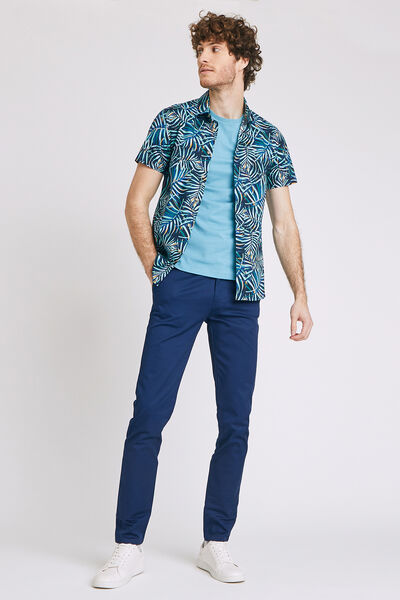 Chemise manches courtes slim imprimée
