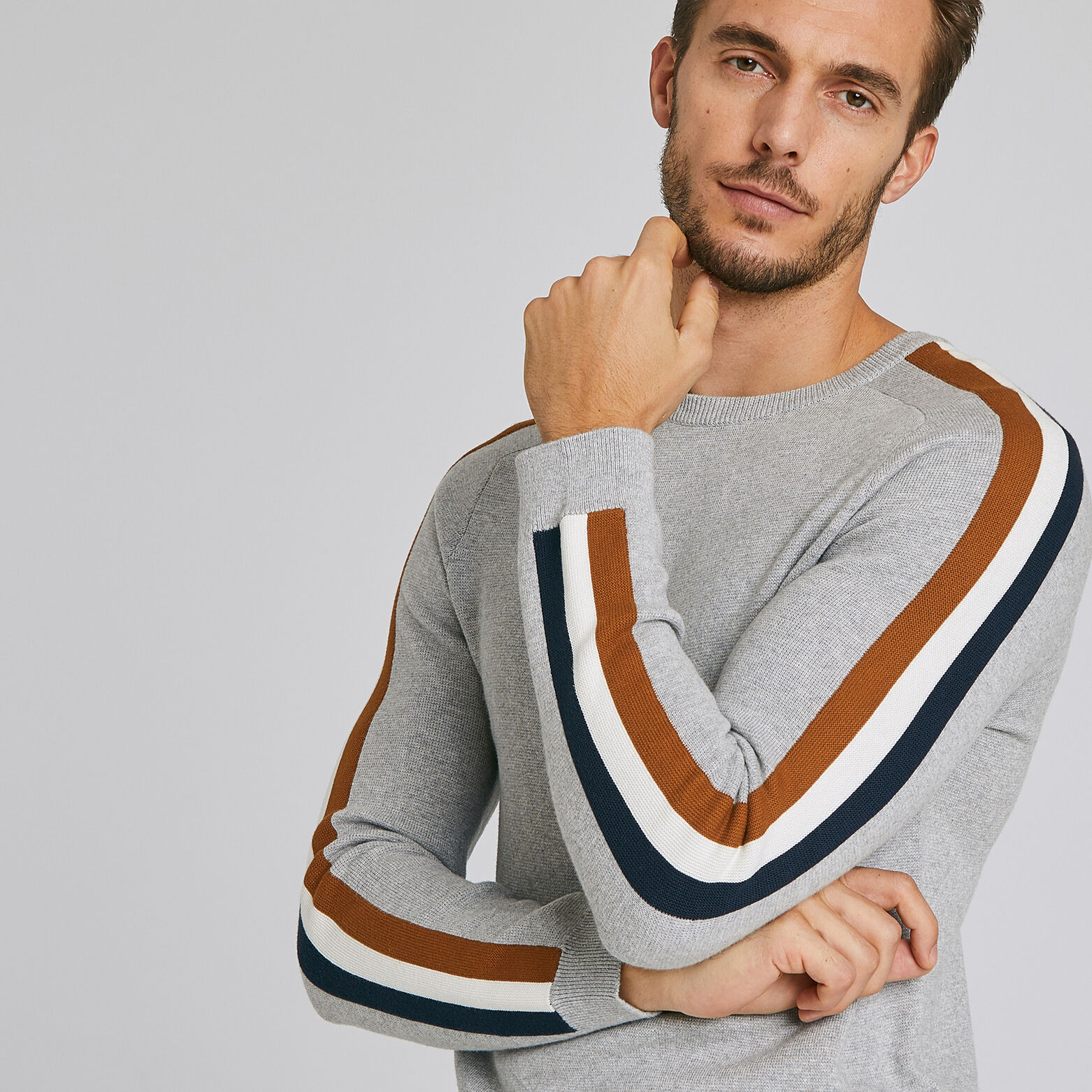 Pull milano avec bandes