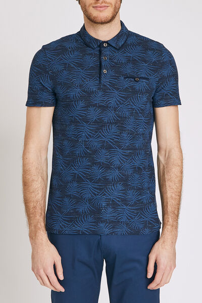 Polo manches courtes motif exotique