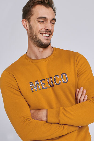 Sweat col rond message imprimé aztec