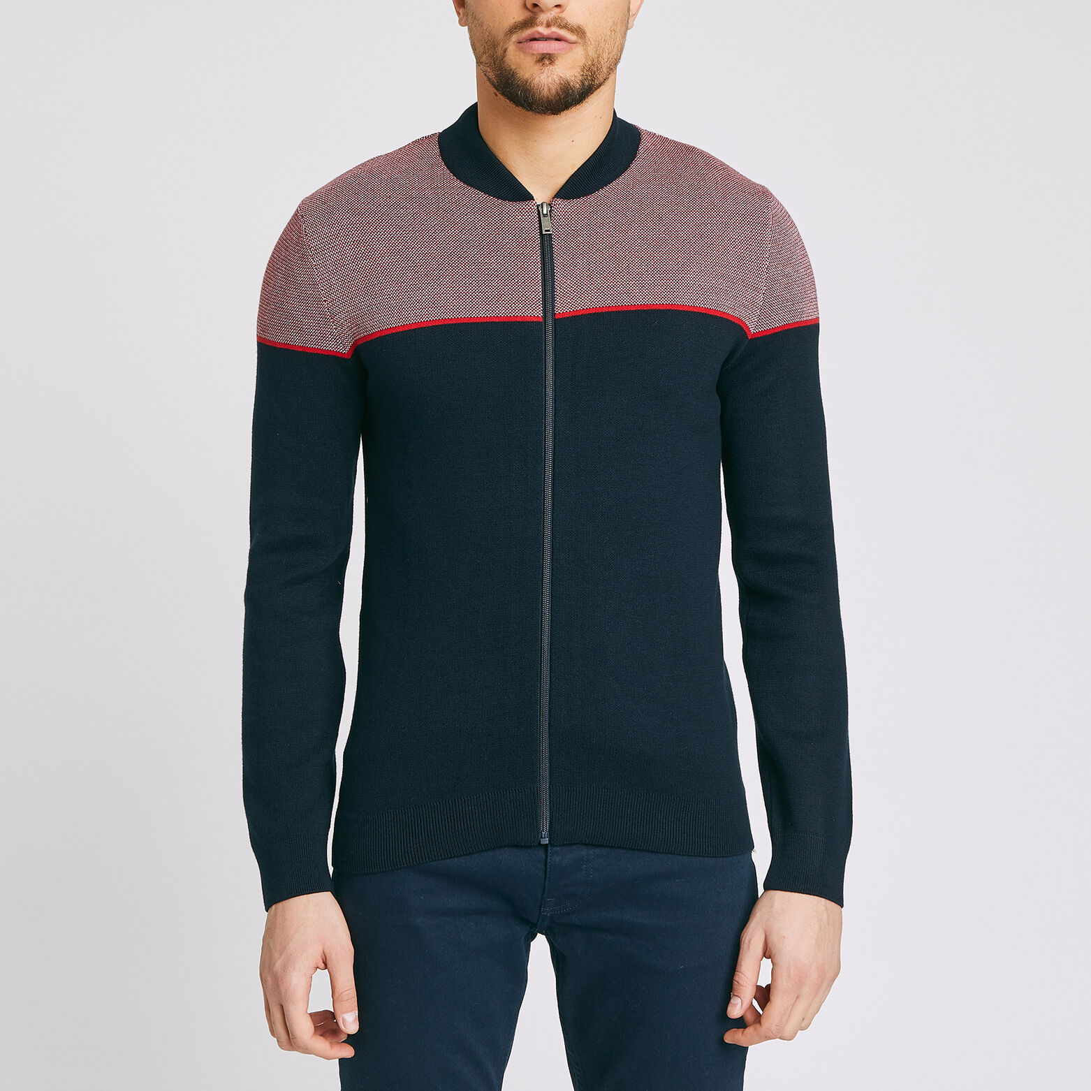 Gilet zippé col teddy