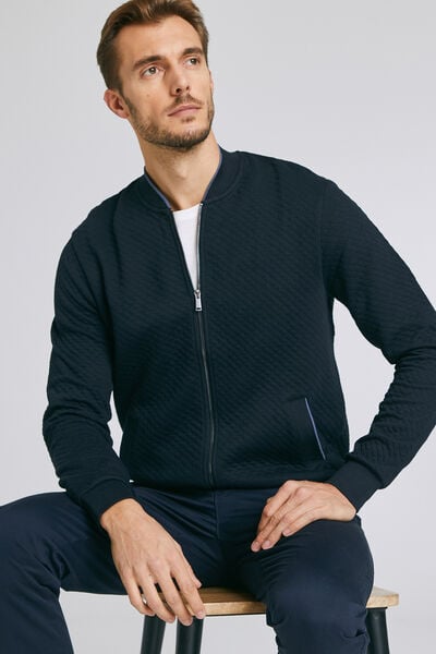 Sweat zippé léger col teddy