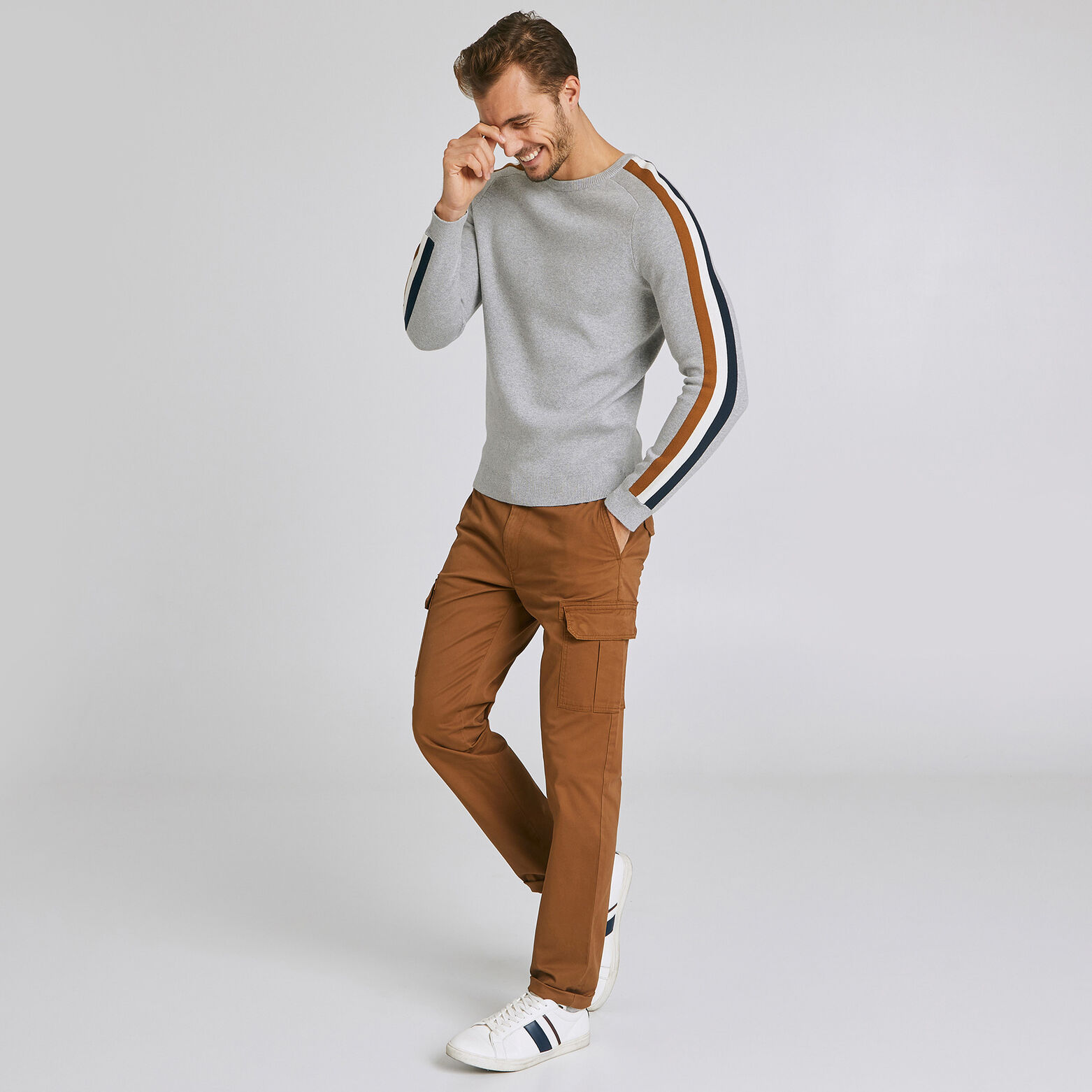 Pull milano avec bandes