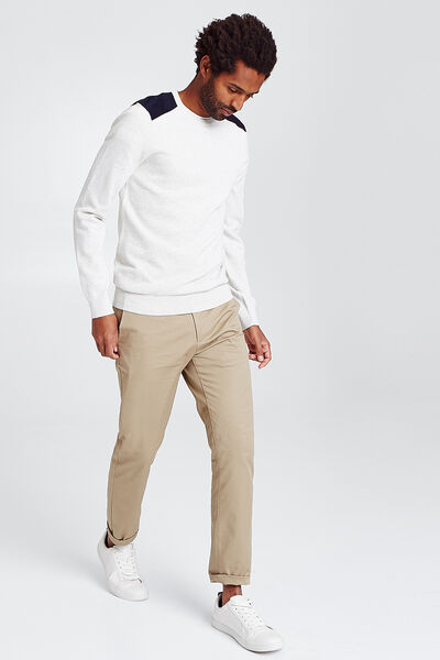 Pull col rond maille piquée