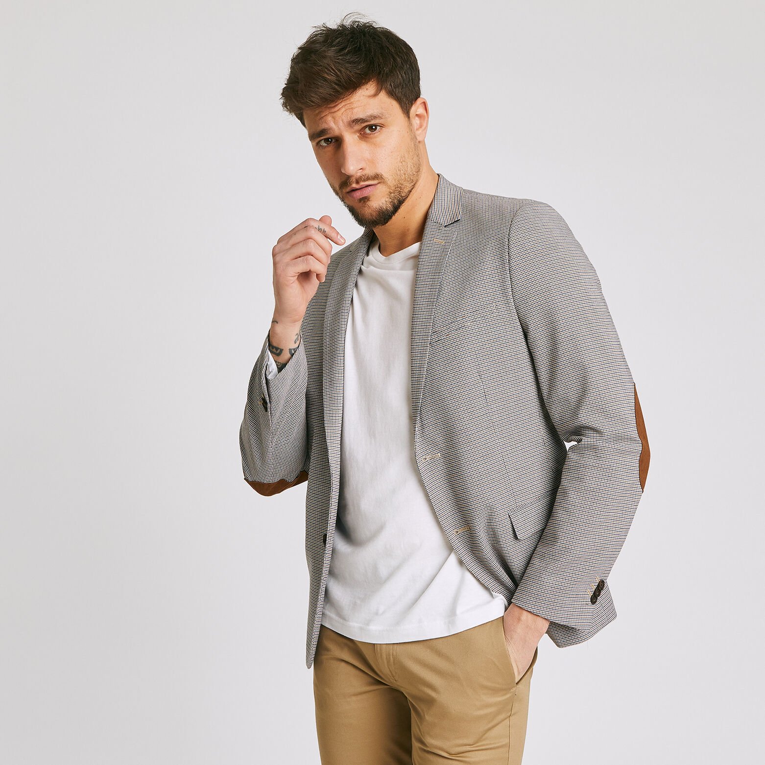 Veste de costume à carreaux