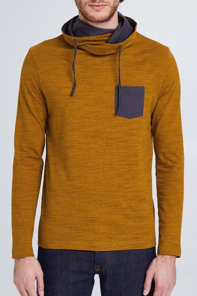 Tee shirt col snood chiné