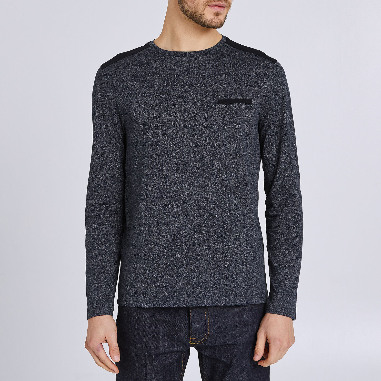 Tee-shirt  manches longues patch épaules