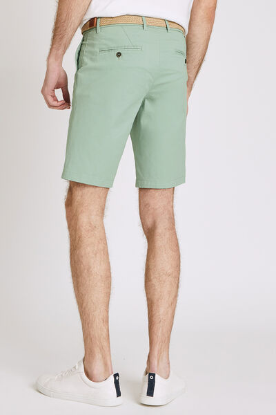 Bermuda chino uni avec ceinture