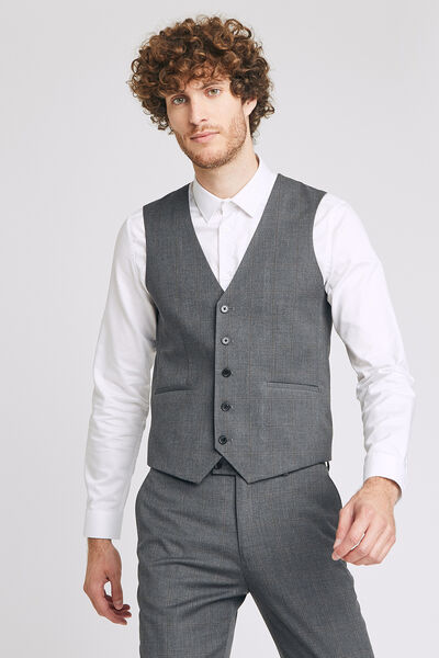 Gilet costume carreaux fenêtres voir veste