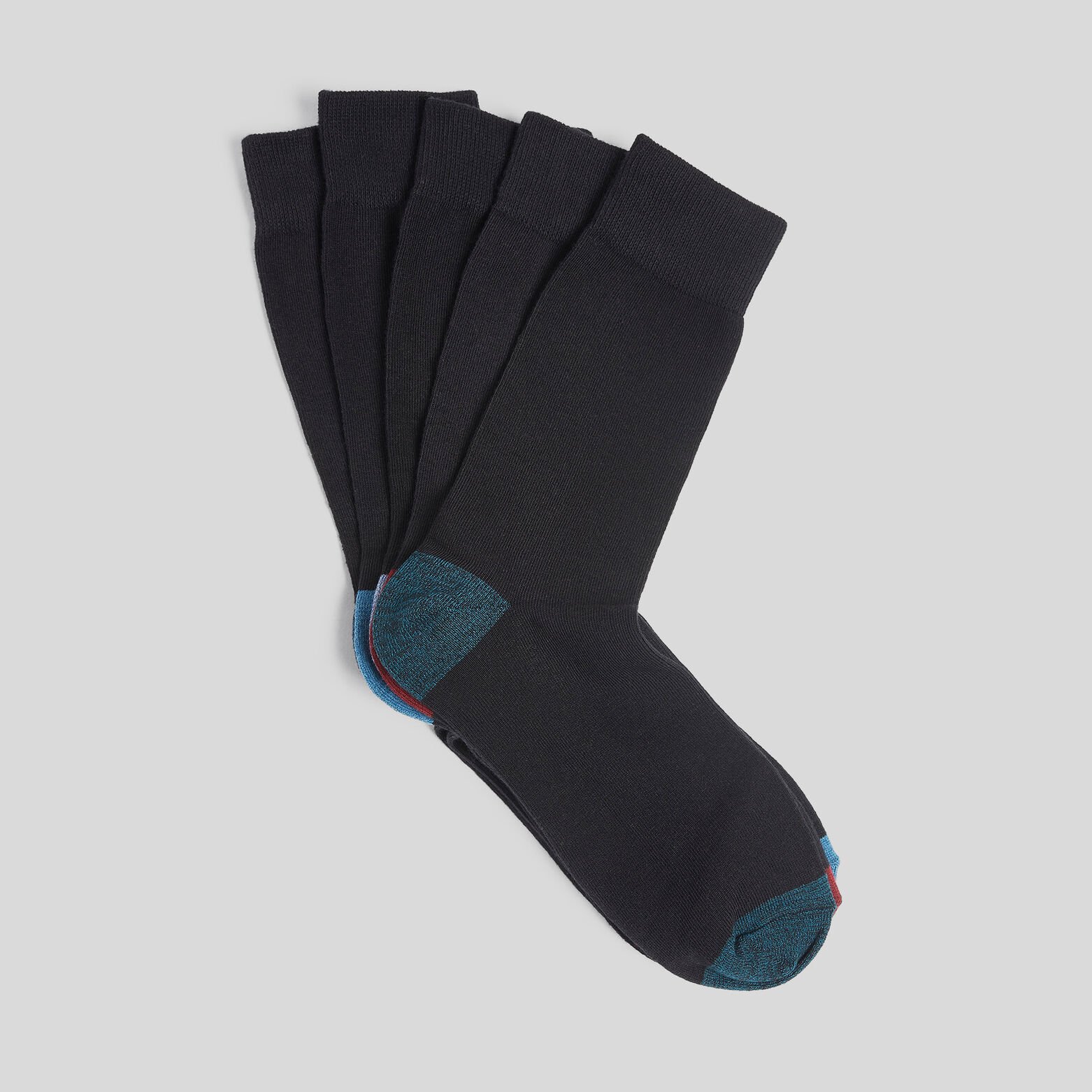 Lot de 5 paires de chaussettes effets contrastés