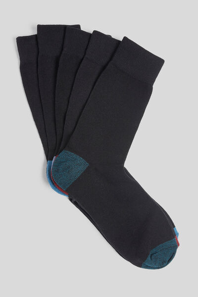 Lot de 5 paires de chaussettes effets contrastés