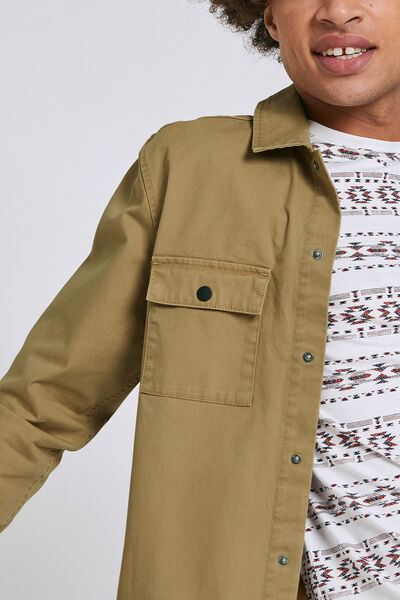 Surchemise regular twill unie