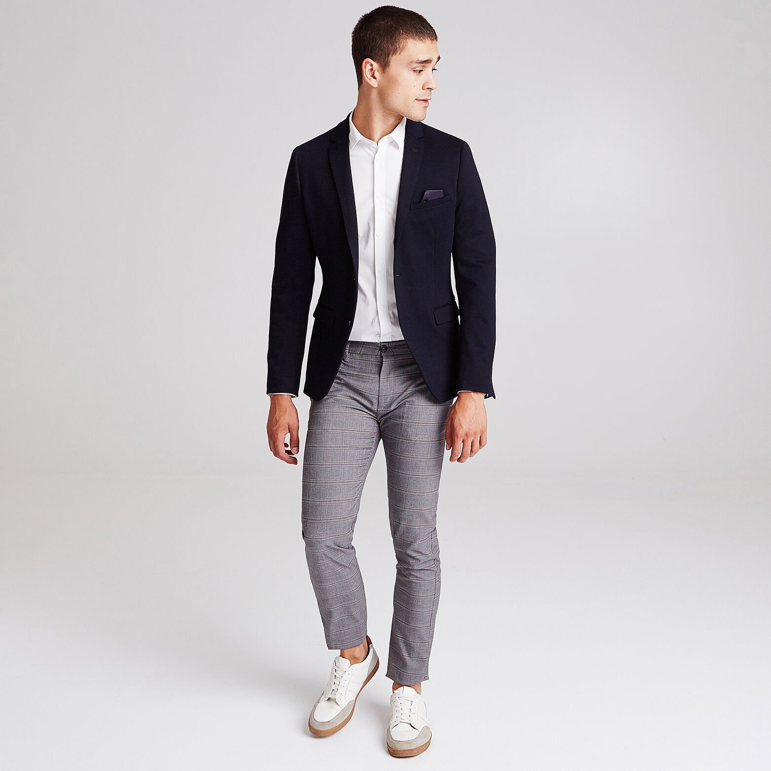 Veste blazer slim maille piquée