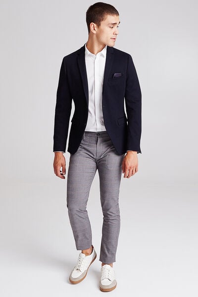 Veste blazer slim maille piquée