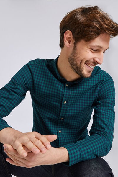 Chemise à carreaux coupe slim