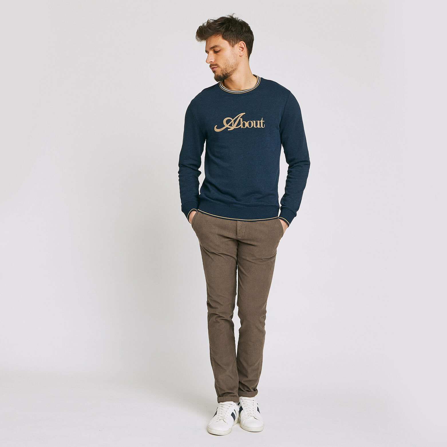 Chino coupe slim en velours